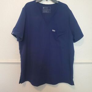 FIGS Shirt Mens XL Navy Scrub Top Technical Collection V-Neck Pocket FW1000